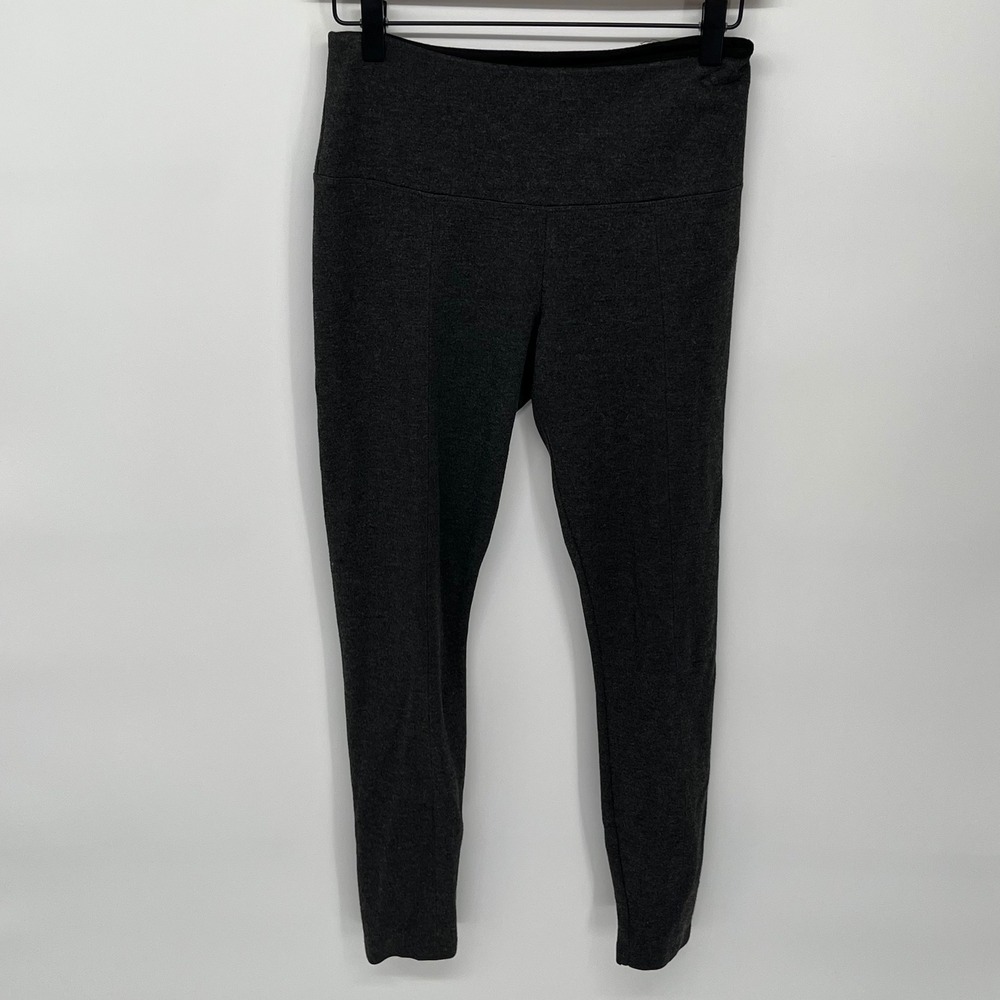 Lyssé Leggings Women Medium Gray High Waist Ponte Knit Slim Fit Stretch Shaping